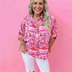 Red/pink top by Entro